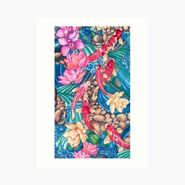 Koi Pond Art Print