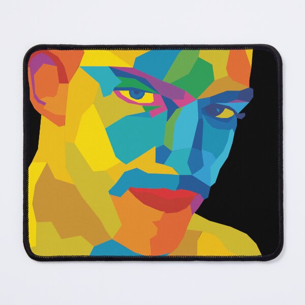 Item preview, Man with a stinging gaze - colourful pop art designed and sold by knappidesign.