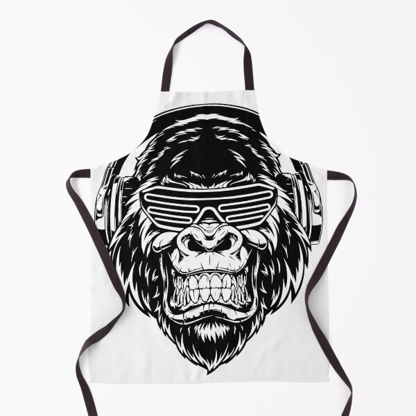Item preview,  Ferocious gorilla in headphones designed and sold by Rozgani.