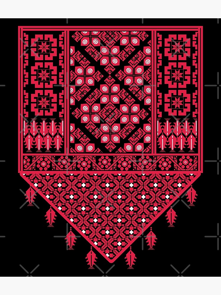 Palestinian Tatreez Roses and Arrows Cross Stitch Pattern 