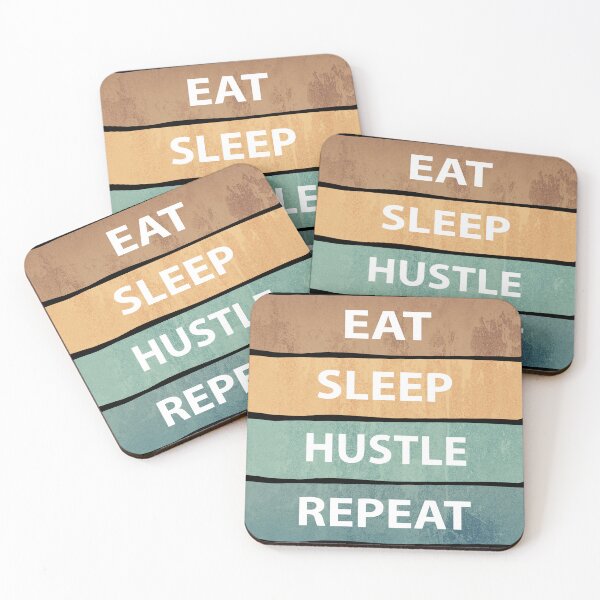 Item preview, Eat Sleep Hustle Repeat - Eat Don't Sleep overthink Hustle Repeat designed and sold by MOONINSPIRATION.