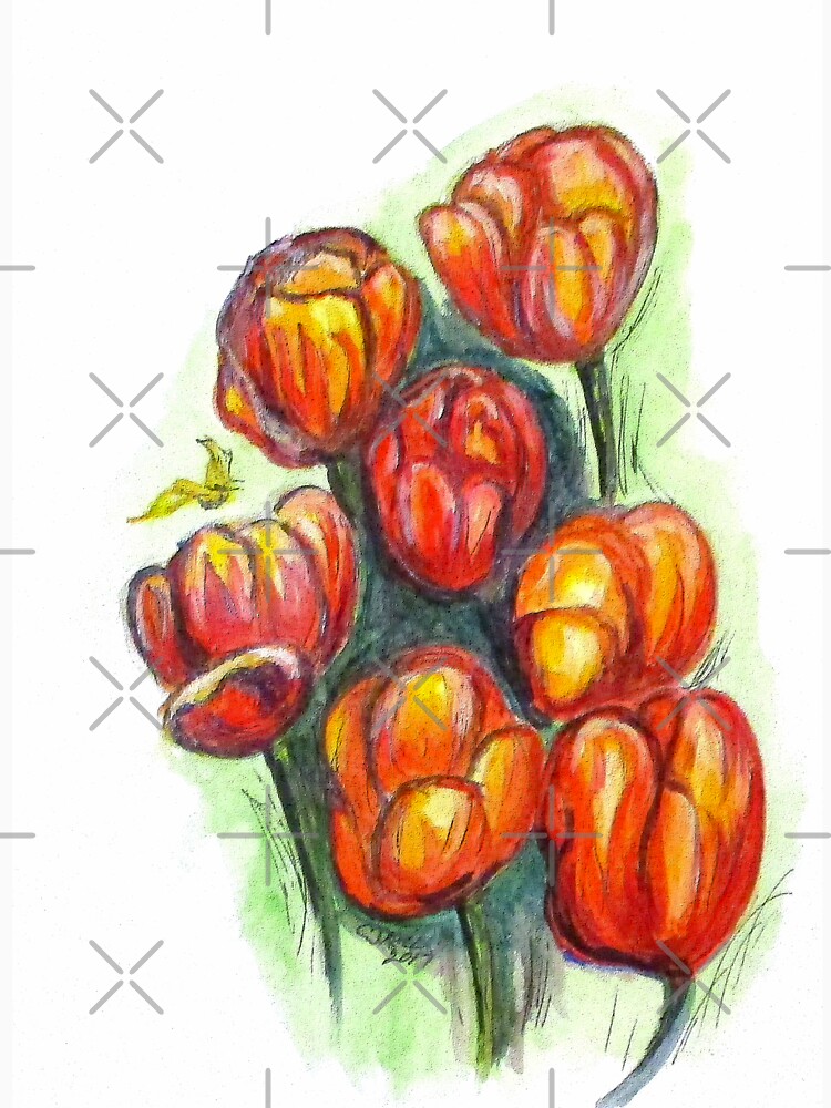 Spring Tulips Digital Enhanced by cjkell
