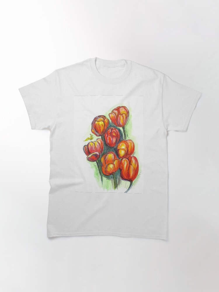 Alternate view of Spring Tulips Digital Enhanced Classic T-Shirt