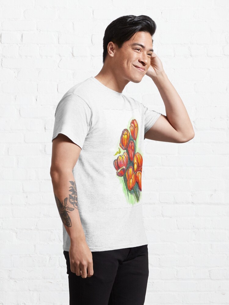 Alternate view of Spring Tulips Digital Enhanced Classic T-Shirt
