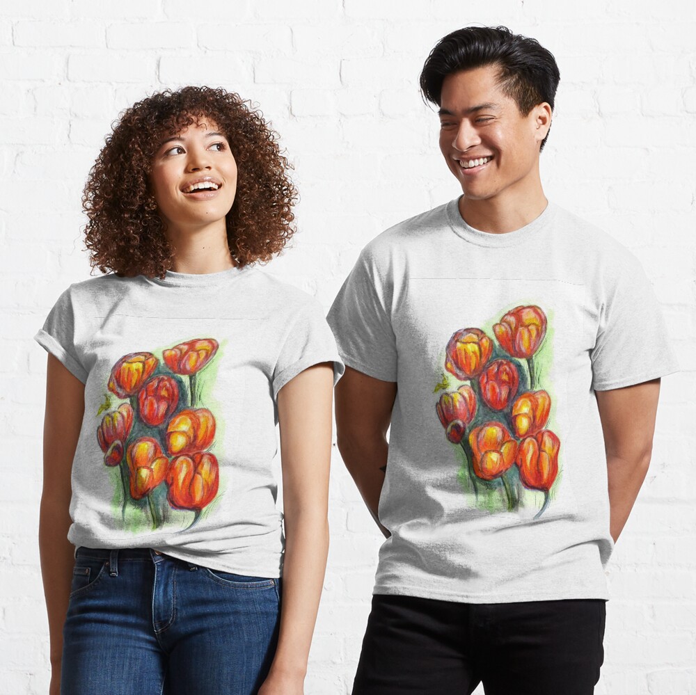 Spring Tulips Digital Enhanced Classic T-Shirt