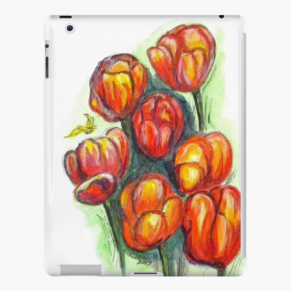 Spring Tulips Digital Enhanced iPad Case & Skin