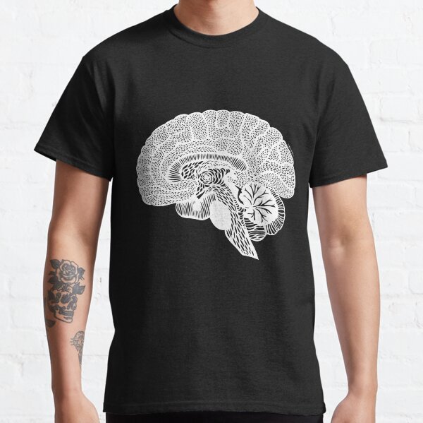 Vista previa del artículo con la obra «Cerebro anatómico - Impresión en blanco», diseñado y vendido por light-and-paper.