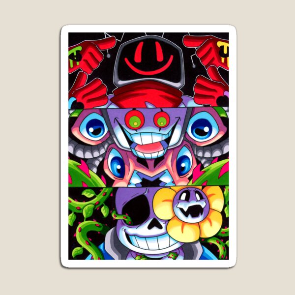 Undertale Flowey Evil Face Magnet for Sale by Sagetherookie