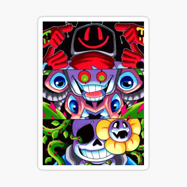 Evil Flowey the Flower Sticker for Sale by Metasaki