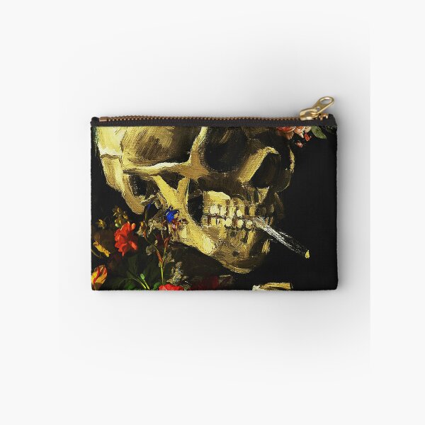 Item preview, Vincent Van Gogh - Skull of a Skeleton with Burning Cigarette and Flowers designed and sold by ind3finite.