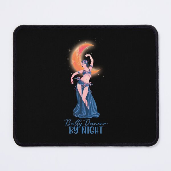Item preview, Belly Dancer By Night!  (Pink/Turquoise on Black) designed and sold by PawsitiveMum.