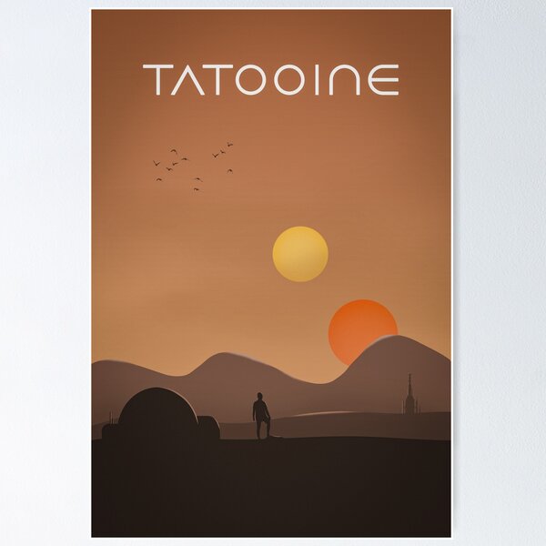 Item preview, Tatooine Sunset Poster designed and sold by ugo-nwk.