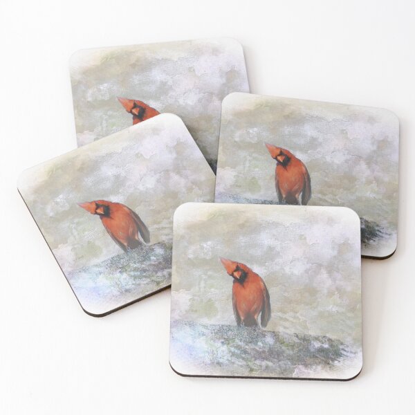 Item preview, The Inquisitive Male Northern Cardinal designed and sold by PhotosBySusanne.