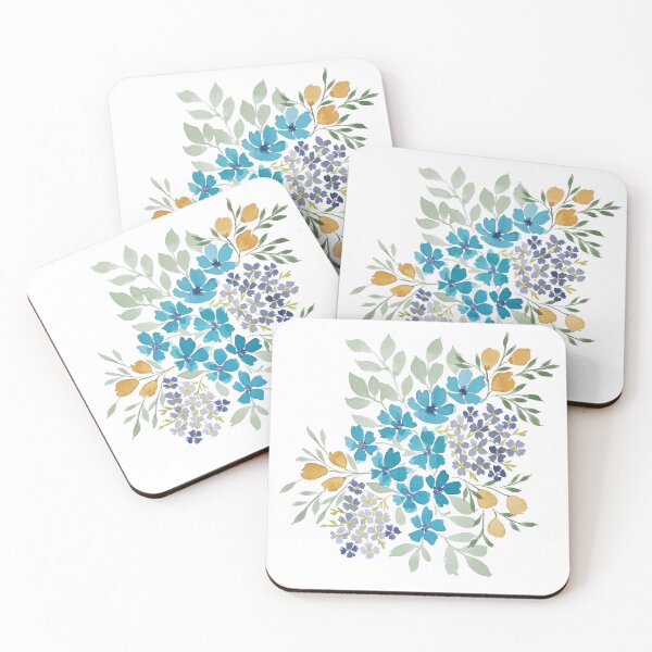 Item preview, Turquoise Flowers designed and sold by Orly Fuchs Galchen.