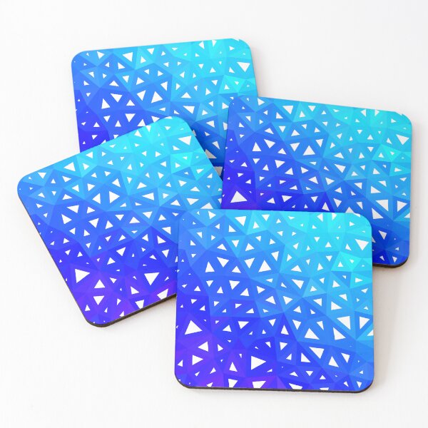 Item preview, Aqua to Blue Wire-frame Geometric Triangles Pattern Design designed and sold by patternsoup.