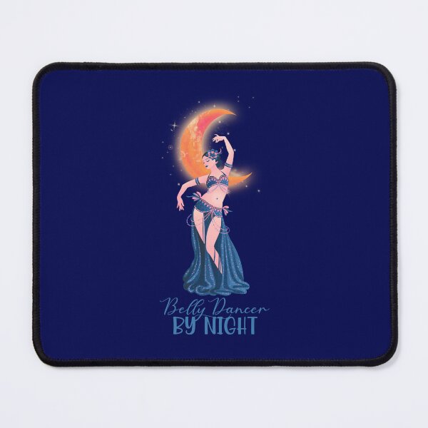 Item preview, Belly Dancer By Night!  (Pink/Turquoise on Navy) designed and sold by PawsitiveMum.