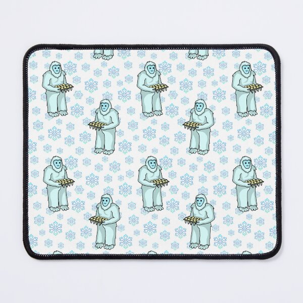 Item preview, Cute Yetis With Snowcones Pattern, Snowflake Background designed and sold by auristela.