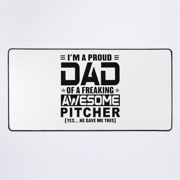 Item preview, I’m A Proud Dad Of A Freaking Awesome pitcher, Funny Dad Shirt, Dad Of pitcher Shirt, Dad Gifts, Christmas Gifts For Dad designed and sold by xlnv.