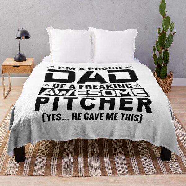 Item preview, I’m A Proud Dad Of A Freaking Awesome pitcher, Funny Dad Shirt, Dad Of pitcher Shirt, Dad Gifts, Christmas Gifts For Dad designed and sold by xlnv.