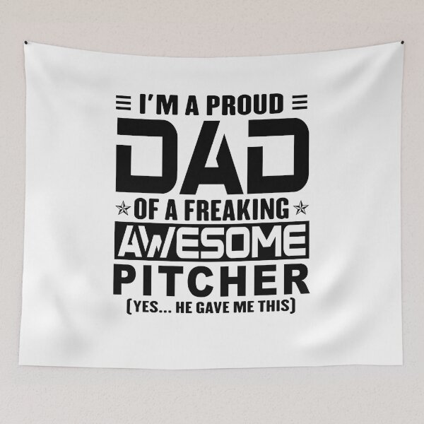 Item preview, I’m A Proud Dad Of A Freaking Awesome pitcher, Funny Dad Shirt, Dad Of pitcher Shirt, Dad Gifts, Christmas Gifts For Dad designed and sold by xlnv.