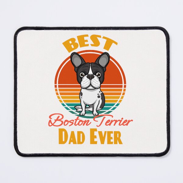 Item preview, Best Boston Terrier Dad Ever Dog puppy Lover Cute Sunser Retro Funny Fathers Day designed and sold by Meteor77.