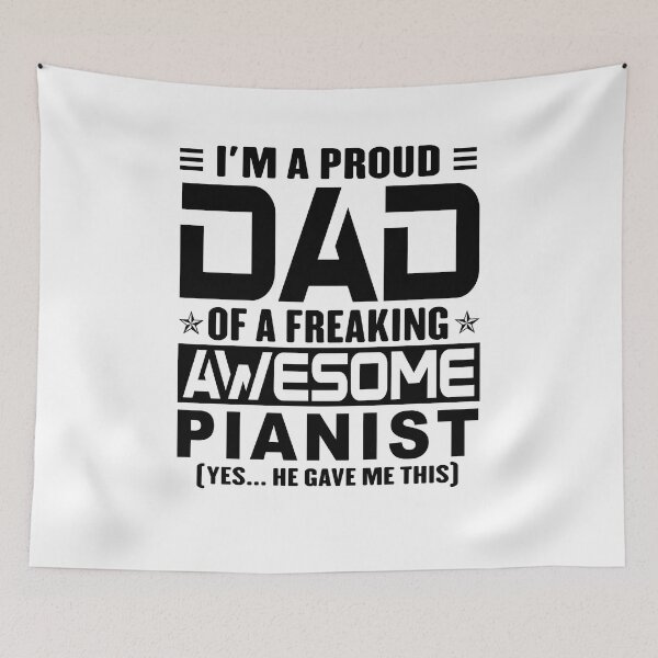 Item preview, I’m A Proud Dad Of A Freaking Awesome pianist, Funny Dad Shirt, Dad Of pianist Shirt, Dad Gifts, Christmas Gifts For Dad designed and sold by xlnv.