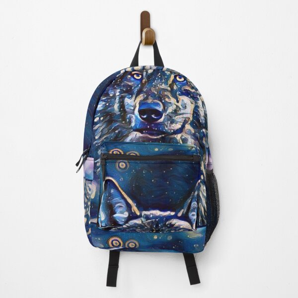 Item preview, Galaxy Wolf Abstract painting designed and sold by wildlifezen.