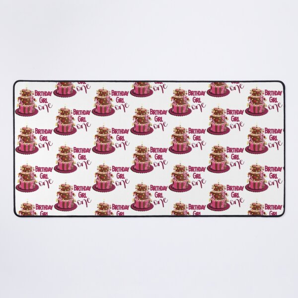 Item preview, “Happy Birthday One” Trendy Chocolate Brown & Pink Cake (Cream) designed and sold by PawsitiveMum.