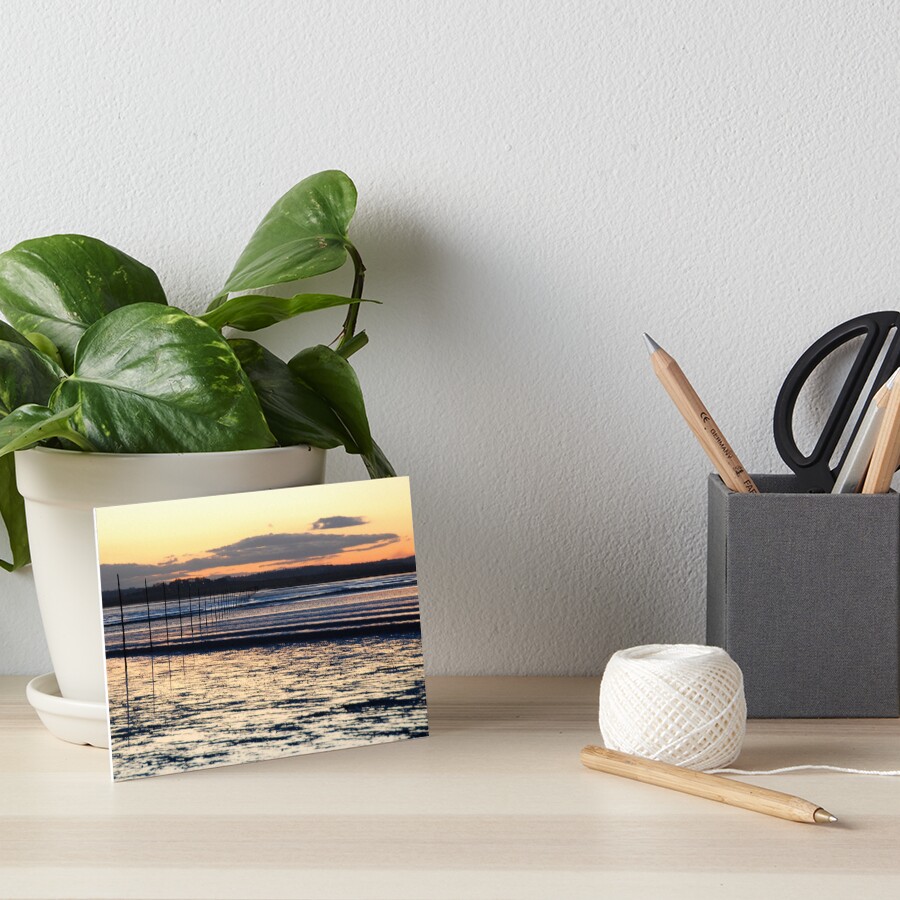 Pilgrim Posts at Sunset, Holy Island of Lindisfarne Art Board Print
