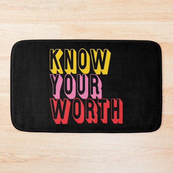 Item preview, Know Your Worth Life Quote designed and sold by bolimj.