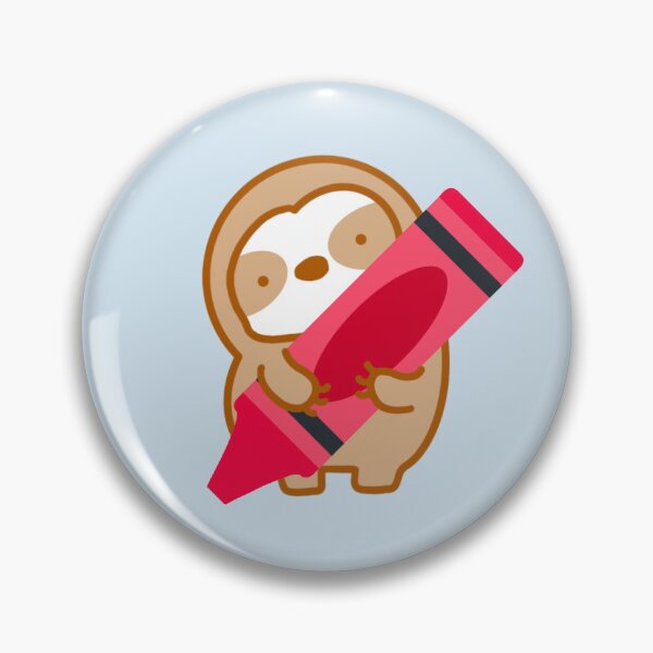 Item preview, Cute Red Crayon Sloth  designed and sold by theslothinme.