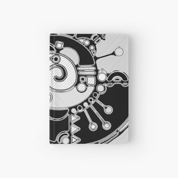 Abstrakte Lifestyle-Kunst in Schwarzweiß 4 Notizbuch