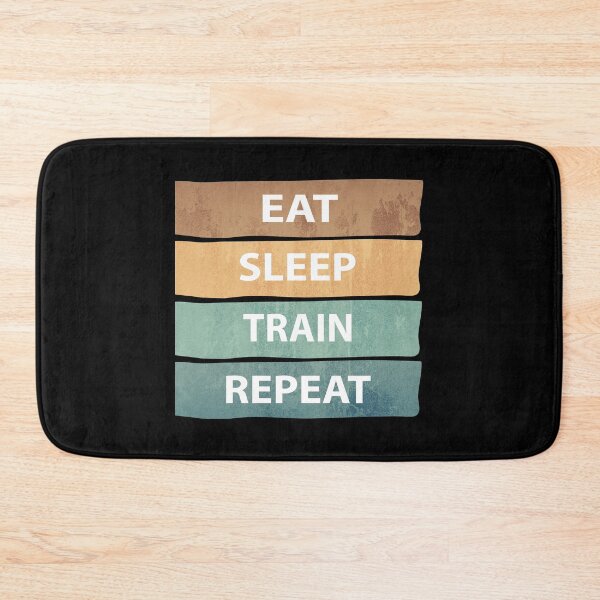 Aperçu de l'œuvre MANGER. SOMMEIL. TRAIN. RÉPÉTER. - RÉPÉTITION DU TRAIN DE SOMMEIL créée et vendue par MOONINSPIRATION.