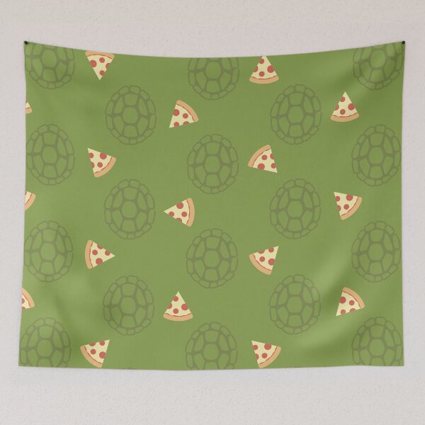Item preview, TMNT green shells and pizza (green) designed and sold by animinimal.