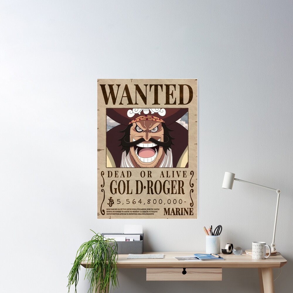 Gold Roger One Piece Wanted Poster Postcard for Sale by One Piece