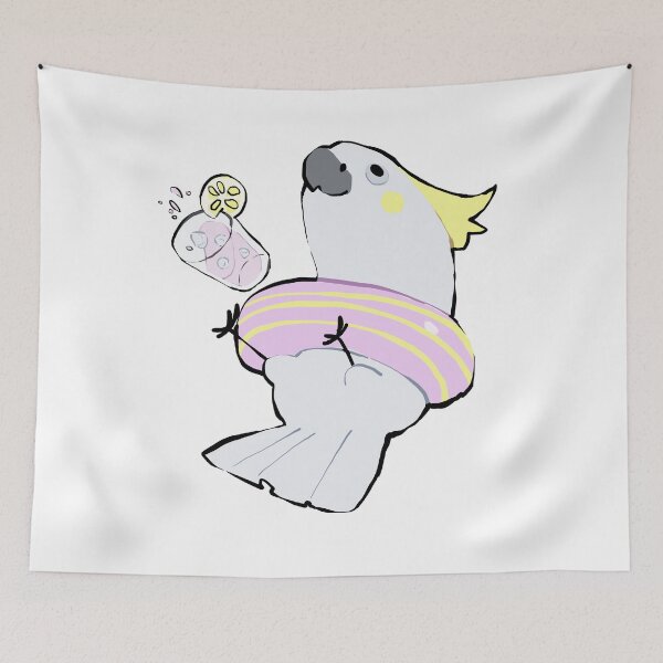 Item preview, Lesser Sulphur Crested Cockatoo with Lemonade designed and sold by Alice Cheng.