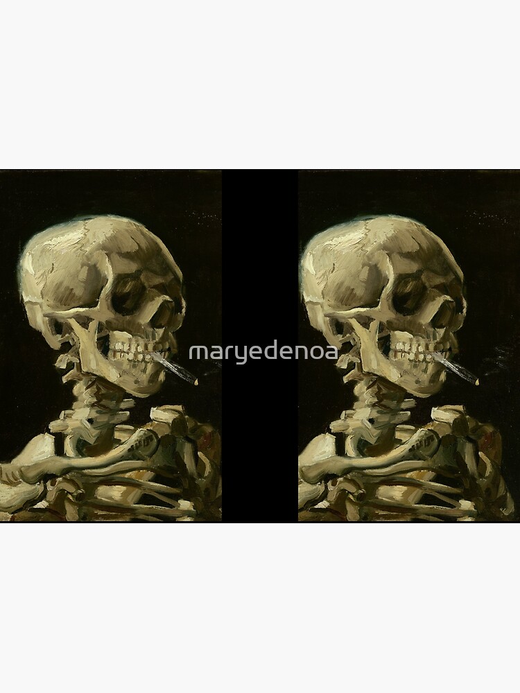 Skull Of A Skeleton With A Burning Cigarette - Vincent Van Gogh by maryedenoa
