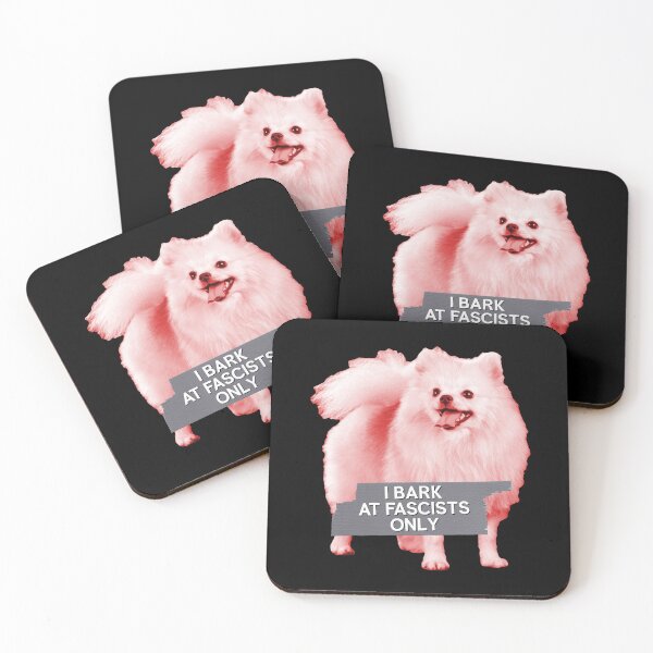 Item preview, I Bark At Fascists Only - Funny Political Meme designed and sold by Picket Club.