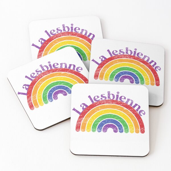 Aperçu de l'œuvre La lesbienne: LGBT queer arc-en-ciel rétro créée et vendue par incurablehippie.
