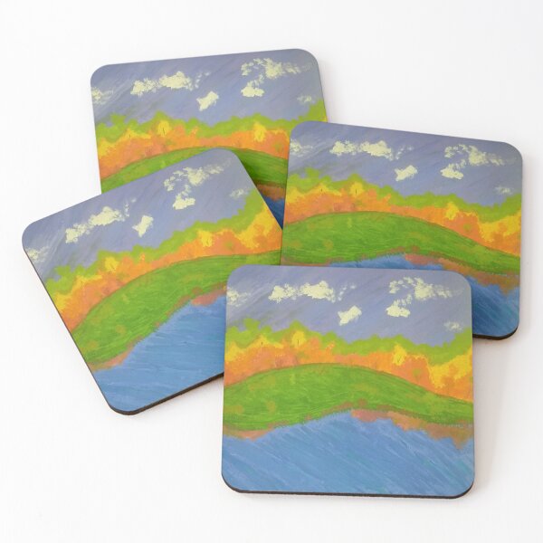Item preview, Autumn Breeze Abstract Landscape designed and sold by LindyLuDrew.