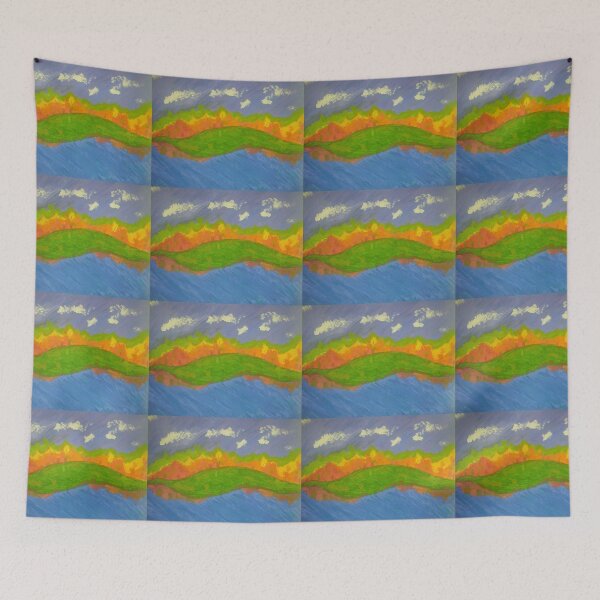 Item preview, Autumn Breeze Abstract Landscape designed and sold by LindyLuDrew.