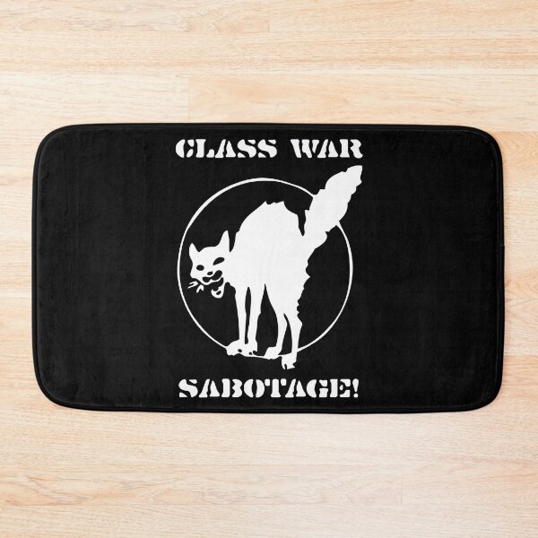 Item preview, Class War Sabotage Cat designed and sold by ChatNoir01.