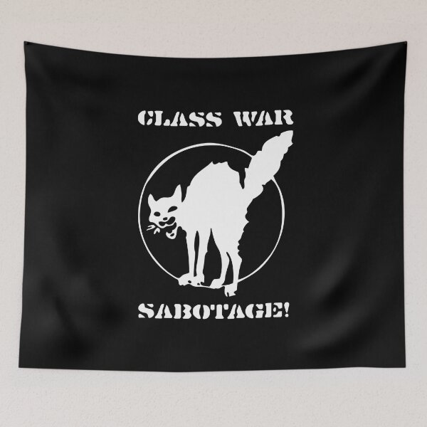 Item preview, Class War Sabotage Cat designed and sold by ChatNoir01.