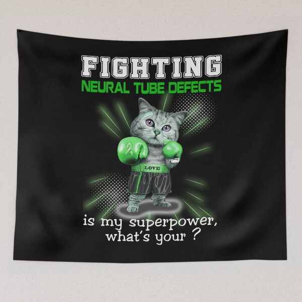 Item preview, Funny Cat Fighting Neural Tube Defects Is My Superpower What's Your designed and sold by Kohend.