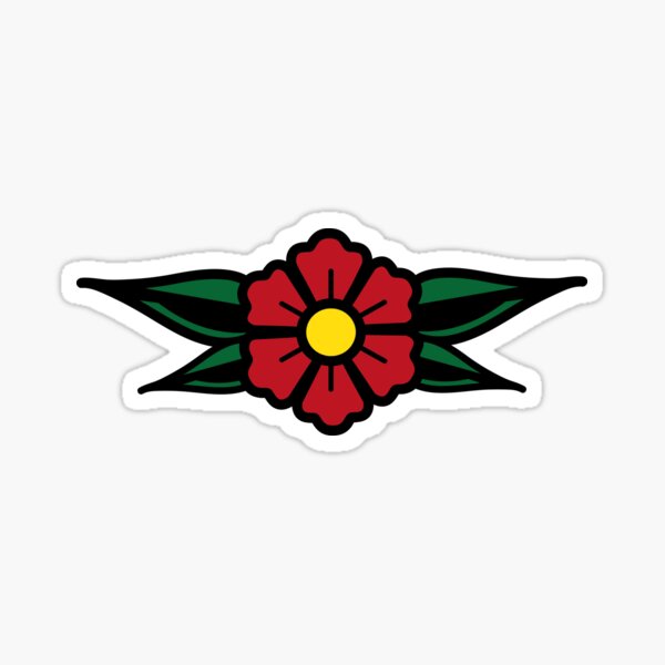 Traditional Flower Design Sticker