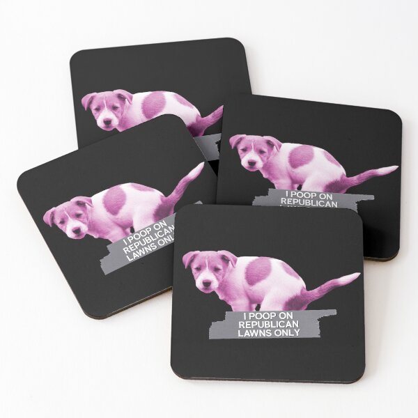 Item preview, I Poop On Republican Lawns Only - Funny Meme Political designed and sold by Picket Club.