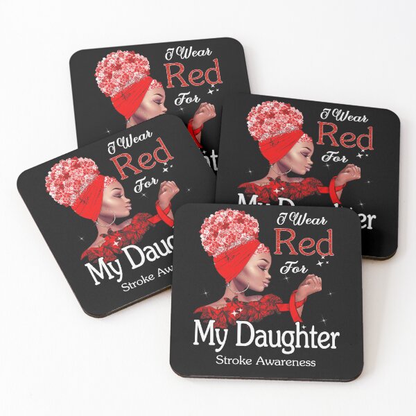 Item preview, Stroke Awareness Black Girl I Wear Red For My Daughter designed and sold by tenjun16.