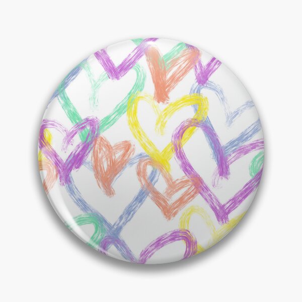 Item preview, Bright overlapped painted hearts designed and sold by chayse-holden.