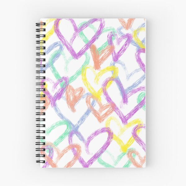 Item preview, Bright overlapped painted hearts designed and sold by chayse-holden.