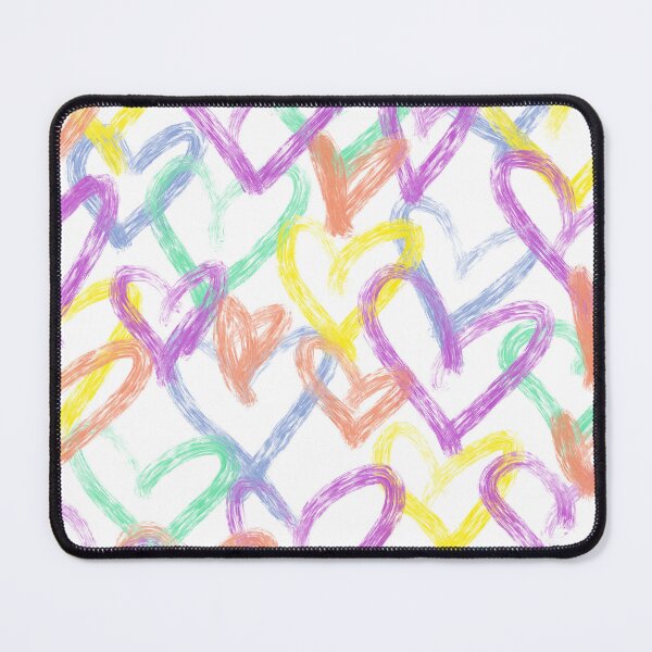 Item preview, Bright overlapped painted hearts designed and sold by chayse-holden.